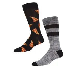 Memoi Men's Rayon Made From Bamboo Blend PizzaCrew Socks 2