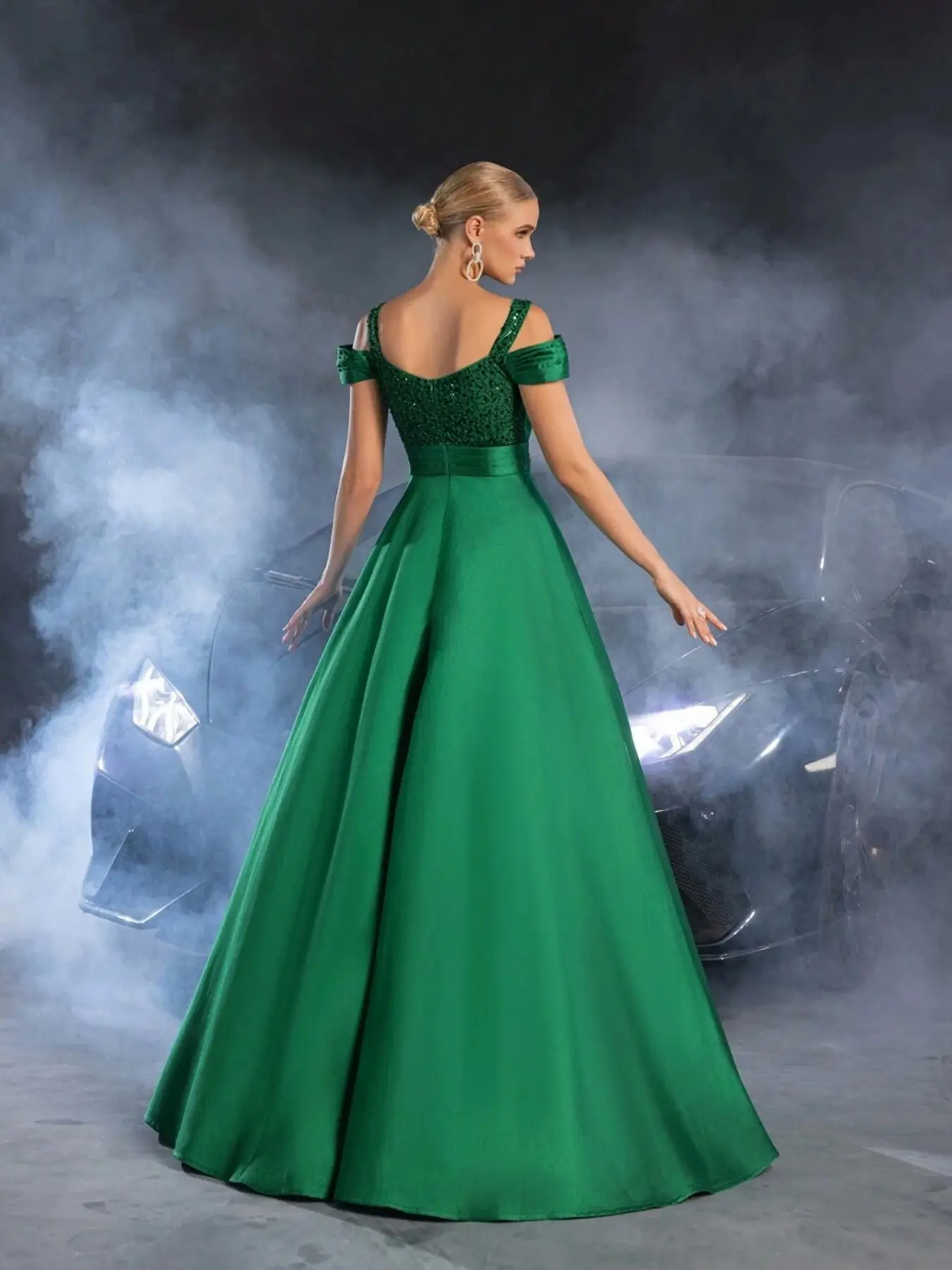 Ladies' Emerald Green Off-Shoulder Satin Evening Gown with Sequined Bodice for Proms Weddings and Formal Galas Flowing Skirt and Fitted Structure Womenswear Thick Elegance Fabric - TikTok Shop Ladies' Emerald Green Off-Shoulder Satin Evening Gown with Sequined Bodice for Proms Weddings and Formal Galas Flowing Skirt and Fitted Structure Womenswear Thick Elegance Fabric - TikTok Shop