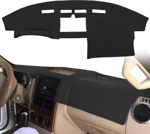 Dash Cover Mat Custom Fit for  Explorer/Explorer  Trac/Mercury Mountaineer,Dashboard Pad Cap Carpet Protector K198 (Black)