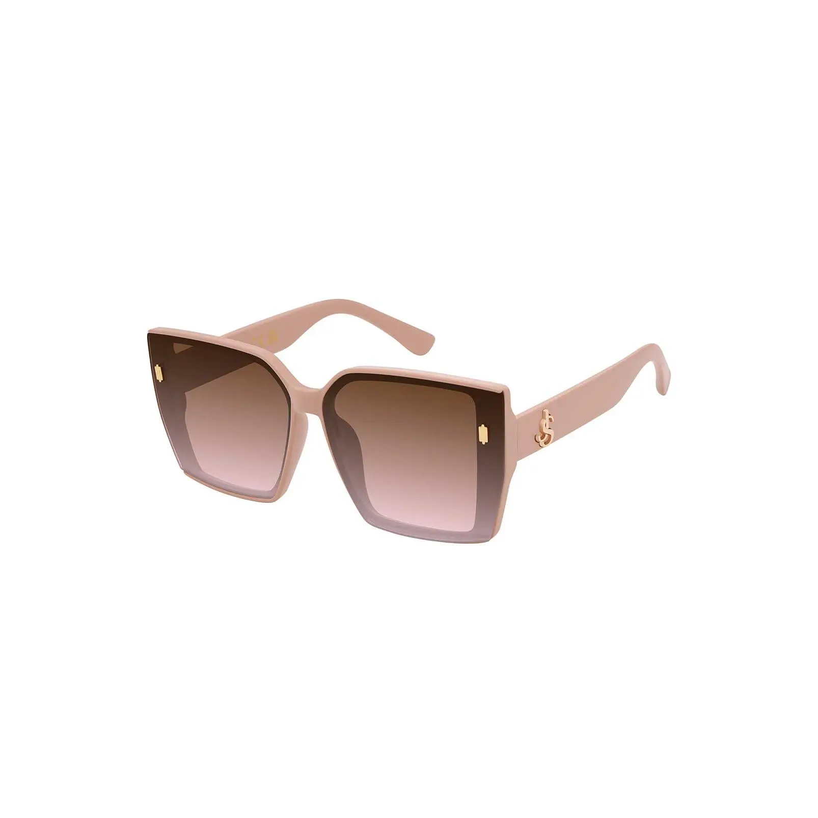 Runway-Ready Square Sunglasses in Rose