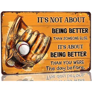Vintage Baseball Sport Inspirational Quotes Metal Tin Sign Baseball Art Poster Home Decor for Boys Room Office Baseball Gifts for Boy Man 8x12 Inch Matte Print Palette&Wall Vintage Tin Sign Vintage Humor Metal Sign Vintage Highland Tin Sign Decoration