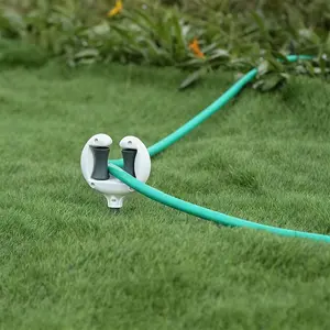 Garden Hose Guide Stake, 360° Smooth-Rolling Hose Roller, Anti-Rust Metal Spike, Protect Plants, Prevent Tangles, for Watering, Car Washing