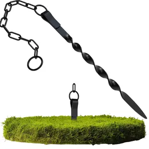 Rain Chains Direct - Rain Chain Ground Anchor/Stake - Aluminum - Black Powder Coated - for Rain Chains