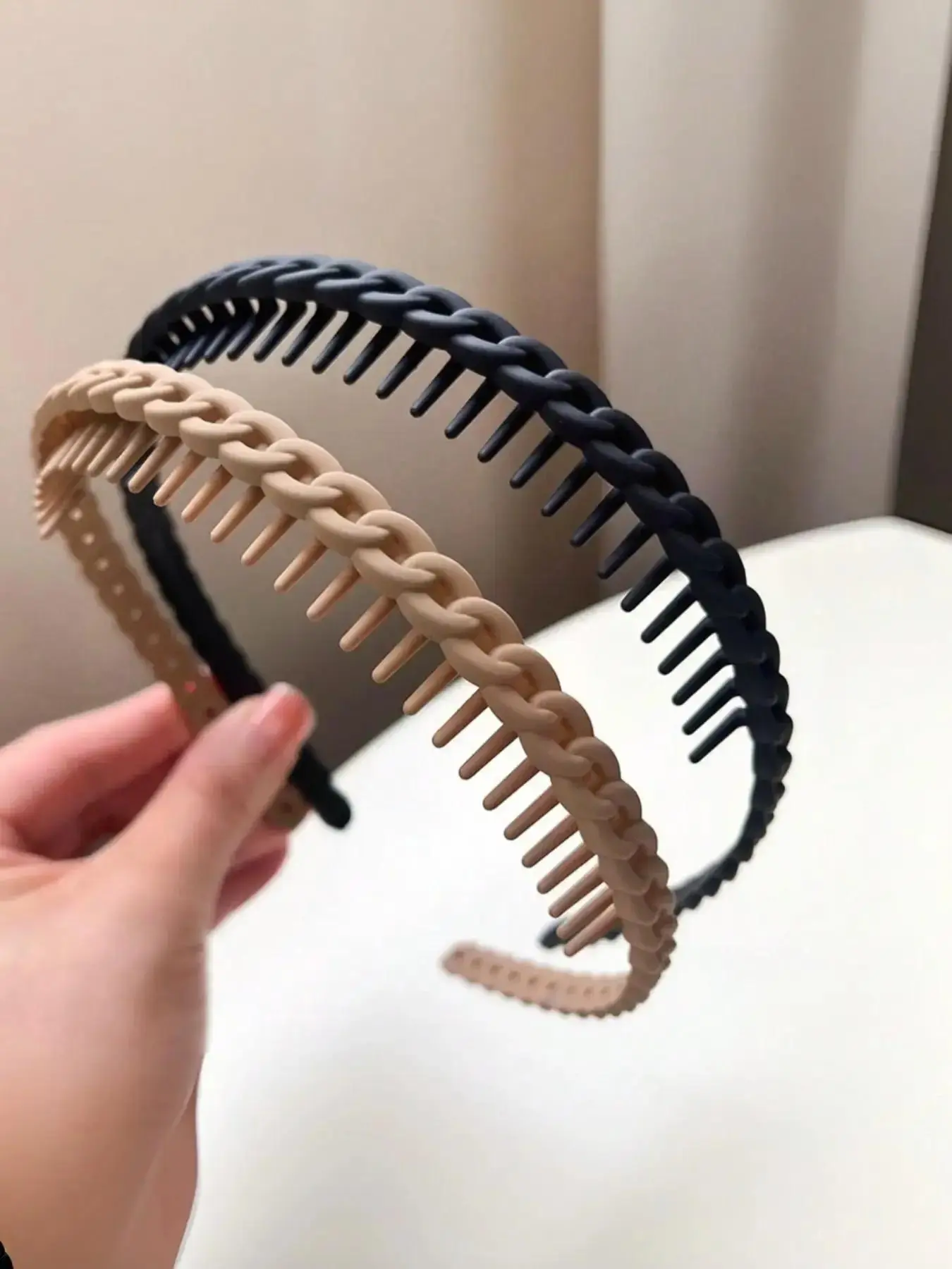 Women's Elegant Hair Hoop with Comb Tooth Design, Non-slip Hair Hoop, Fashionable Hair Accessories for Women & Girls, Zigzag Headband, Headband Set, Zig Zag Headbands, Hairbands