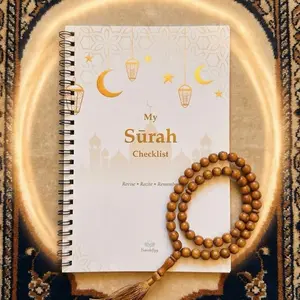 Barakify Reusable Salah Surah Checklist [Includes Dry erase marker and Pen loop]