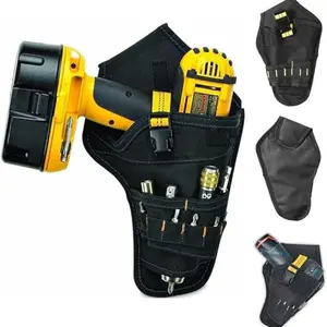 Multifunctional Waterproof Drill Waist Bag Tool Kit, Portable Tool Bag, Convenient Tool Pockets, Cordless Electric Tool Set for Wrench Hammer Screwdriver, Essential Tools Organizer