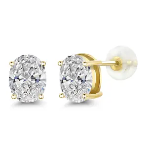 3.00 Ct Oval Cut 14K Yellow Gold IGI Certified Lab Grown Diamond Stud Earrings | E-F Color | VS1-VS2 Clarity | Gold Earrings For Women Men