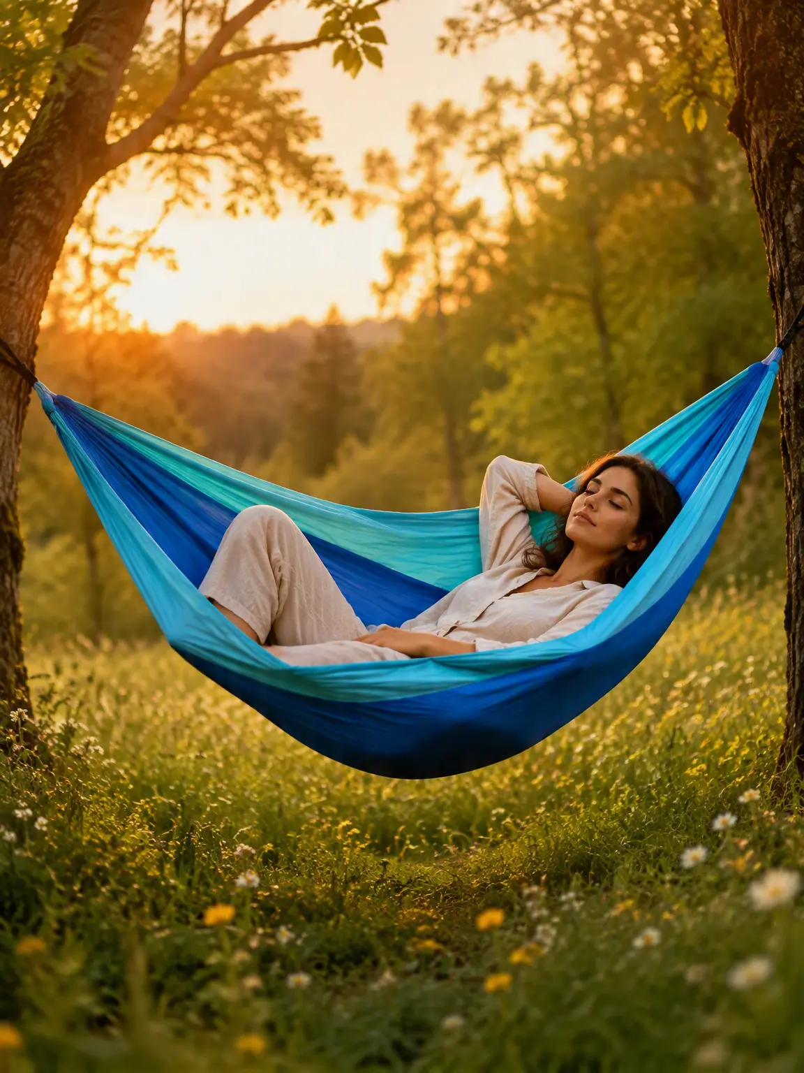 Portable Outdoor Hammock - 210T Parachute Fabric, 1.8lbs Lightweight, Compact Pack, Single/Double Sizes, 2 Tree Straps, Camping & Hiking Gear for Hiking/Light Outdoor Use
