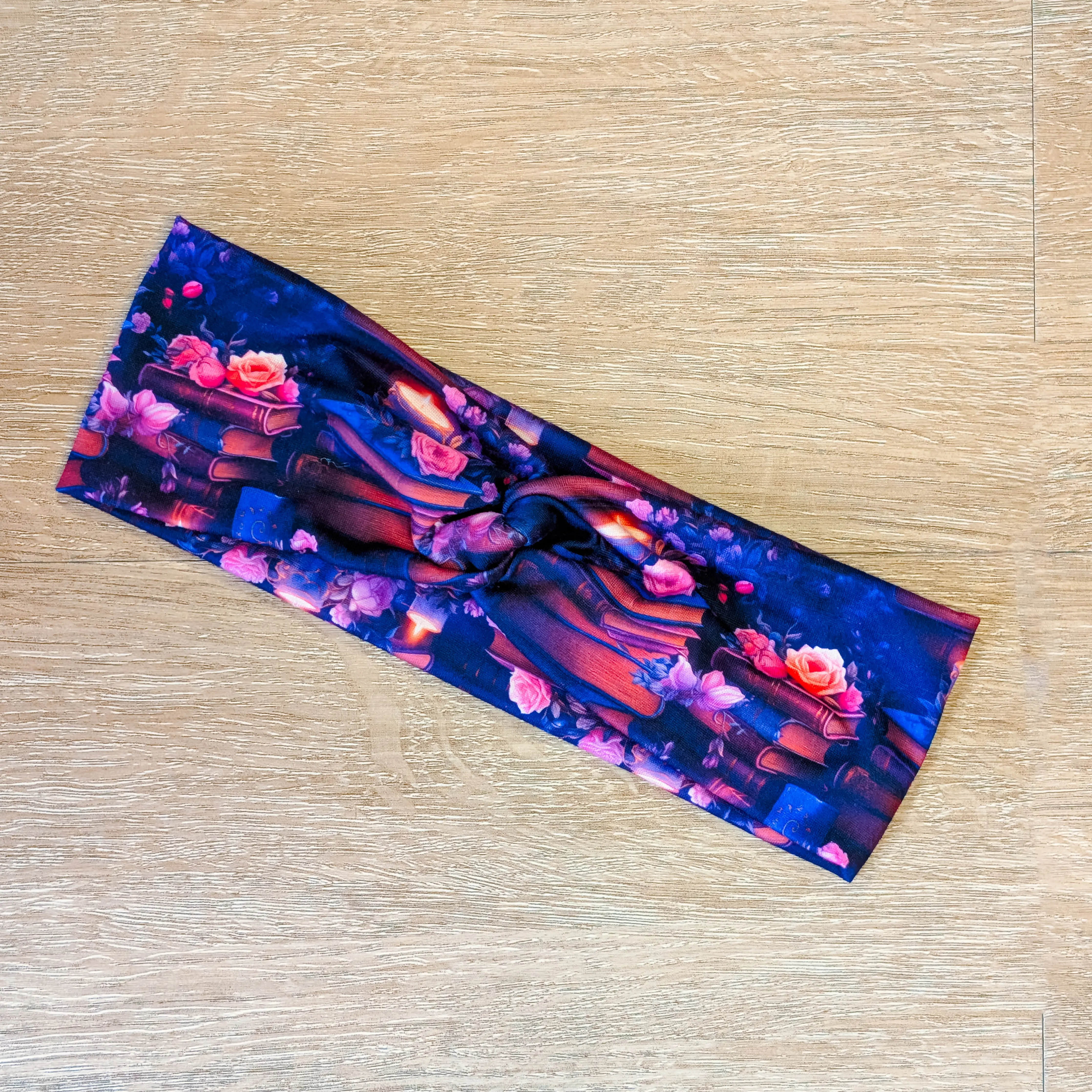Dark Purple Books Knotems Pre-Tied Headwrap Headbands for Women & Girls