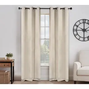 Superior Textured Blackout Curtain Set of 2 Panels, 42X84