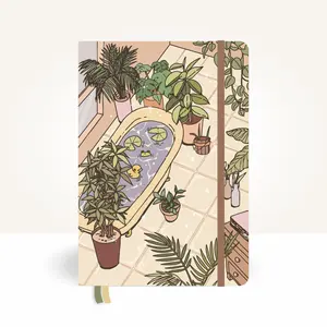 Bath Cover - A5 Planner Cover with Pockets - bathroom, serenity, aesthetic, bathtub
