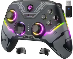 EasySMX X15 Wireless RGB Controller - Hall Effect Joysticks, No Stick Drift, 2.4G/Bluetooth/Wired for PC, Steam Deck, Switch, Android