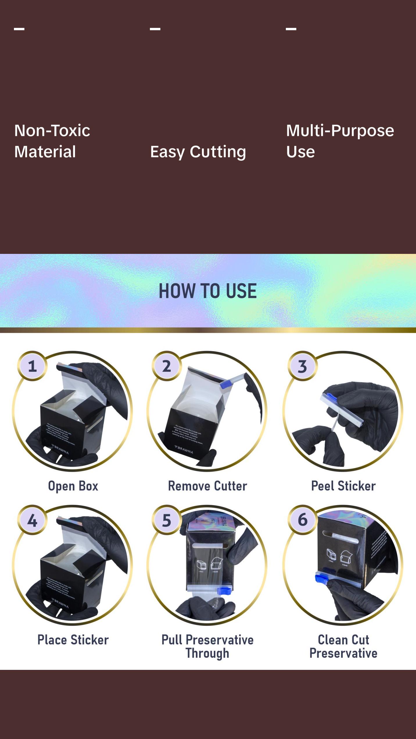 BRAWNA Plastic Wrap for Microblading, Lip Blush Tattoo,  Eyebrow Tint Henna - Lash Lift - 1300 ft [ 400M ] - Eyebrow Lamination - Disposable PMU