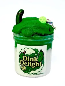 Dink Delight Pickleball-Themed Two-Tone Icee Slime with Fun Charms – Scented Gift for Slime Lovers & Pickleball Fans
