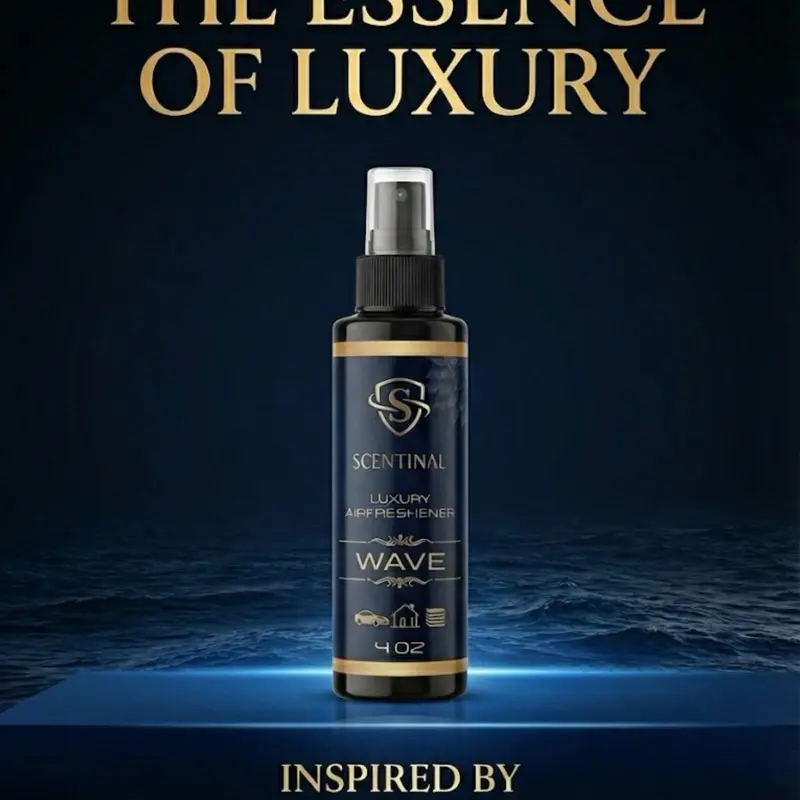 Scentinal Wave Luxury Air Freshener 4.0 Inspired by The Essence of Luxury Woody Scent for Car Office or Bachelor Pad