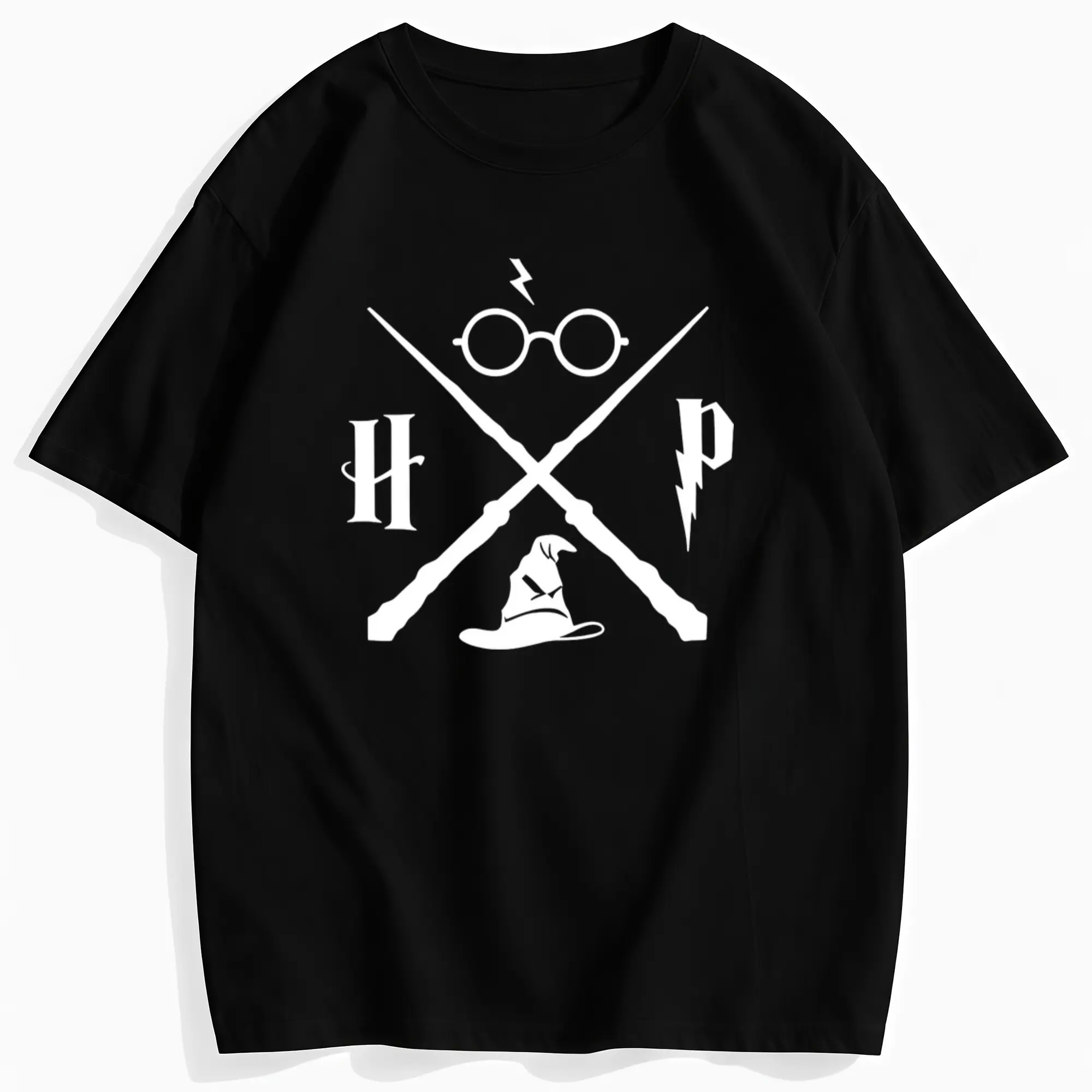 Wizard Hat Shirt Wizard Wand T Shirt HP Shirt Gift Short Sleeve Graphic T Shirts Magic School T-shirt Summer Fashion Tees