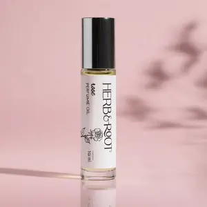 HERB & ROOT Floral Perfume Oil - Choose From-  Rose, Gardenia, Tuberose, Lily - Luxurious Roll-On Fragrance for Women - 10ml
