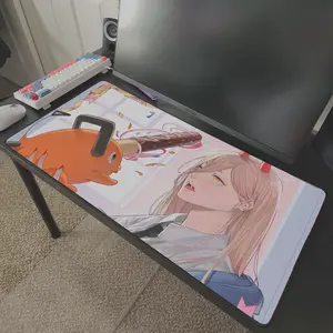 Power Pochita Chainsaw Man Anime Desk Mat Mousepad