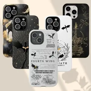Fourth Wing Dragon Rider Phone Case, Epic Fantasy Bookish Design, Durable Protective Cover For iPhone 17 16 15 14 13 Pro Max Samsung Galaxy S25 S24 S23 S22 S21 Perfect Gift for Fantasy Lovers