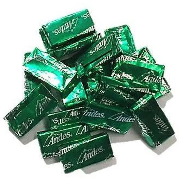 Nuts To You Andes Mints Candy, Sweet Peppermint Oil-Flavored Treat with Alkalized Cocoa, Contains Milk, Individual Wrap, 1lb Package (90 Pieces Per Pound)