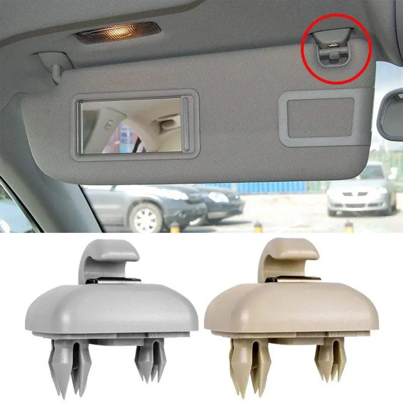 Car Sun Visor Clip Holder Hook Bracket Hanger For Audi A1 A3 A4 A5 Q3 Q5 S3 S4 S5 TT Allroad 8U0857562A Grey Interior