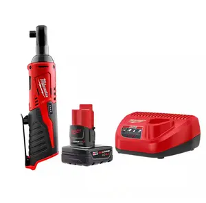 Milwaukee M12 Cordless 3/8” Ratchet (2457-20) Kit with 1.5 ah Battery, Charger