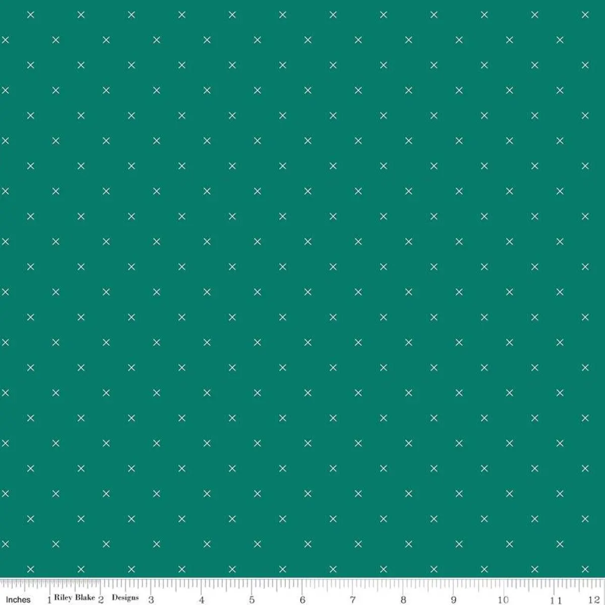 Fabric Riley Blake Basics Jade Bee Cross Stitch by the Quarter Yard C745-JADE