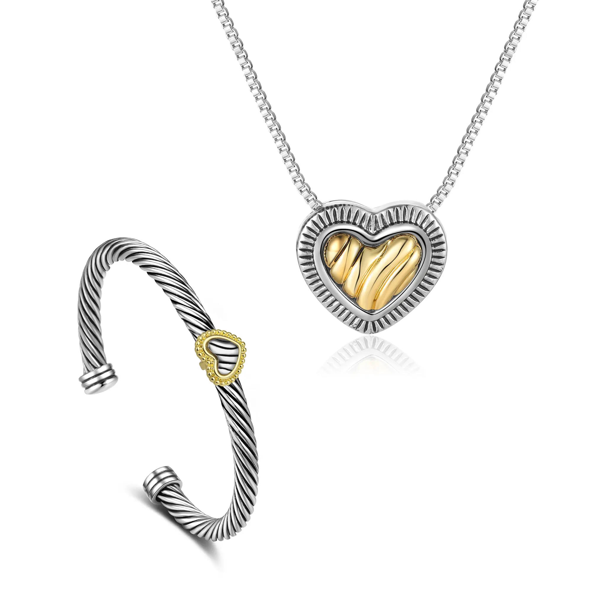 Heart Bracelet and Necklace