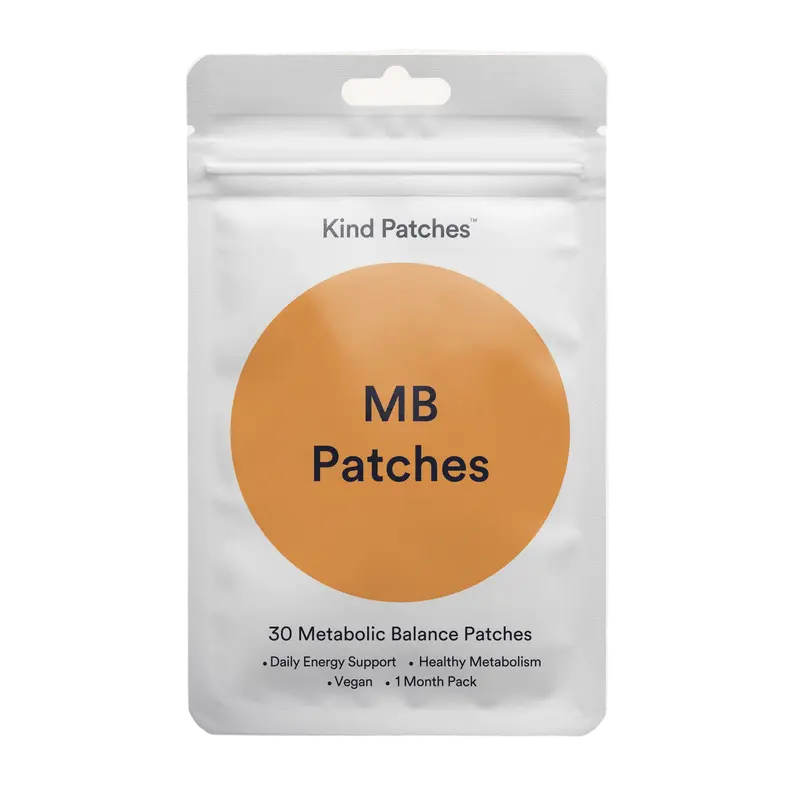 Kind Patches: 30 Advanced Metabolic Balance Patches, Energy Support, Healthy Metabolism, Vegan, 1 Month Supply