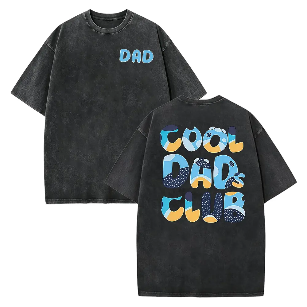 Dad Shirt Men Cool Dad Club T-Shirts Father's Day Tops Daddy Birthday Gift Tees D Life Clothes