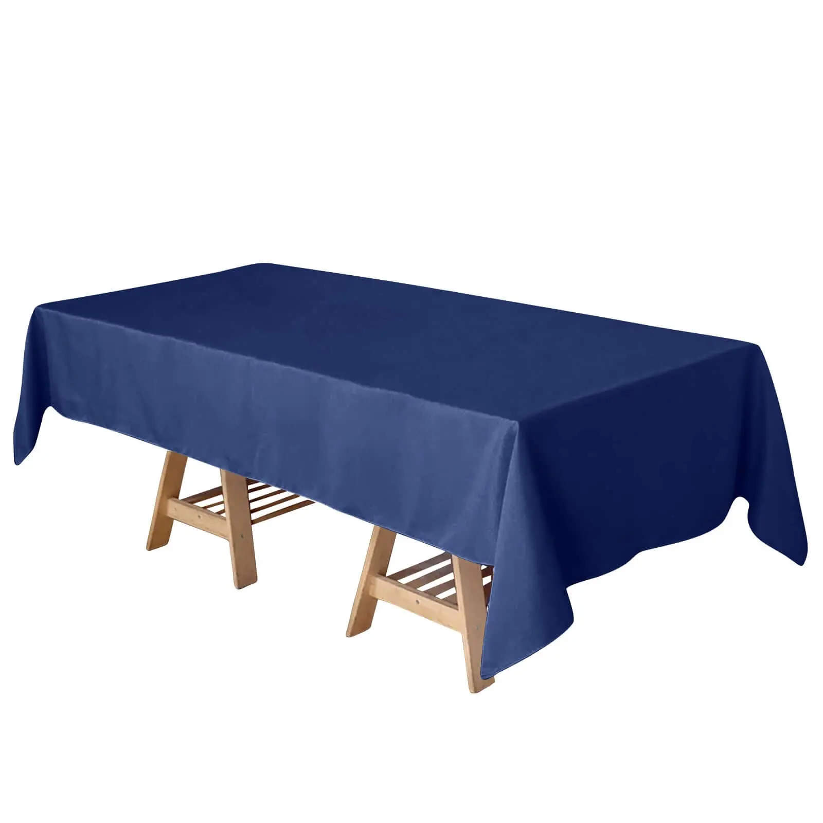 Navy Polyester Picnic Table Cover - 60"x102" Rectangle Heavy Duty, Durable Fabric, Stylish Outdoor Tablecloth for Wedding, Thanksgiving Use (Polyester Material, Navy Tablecloths)
