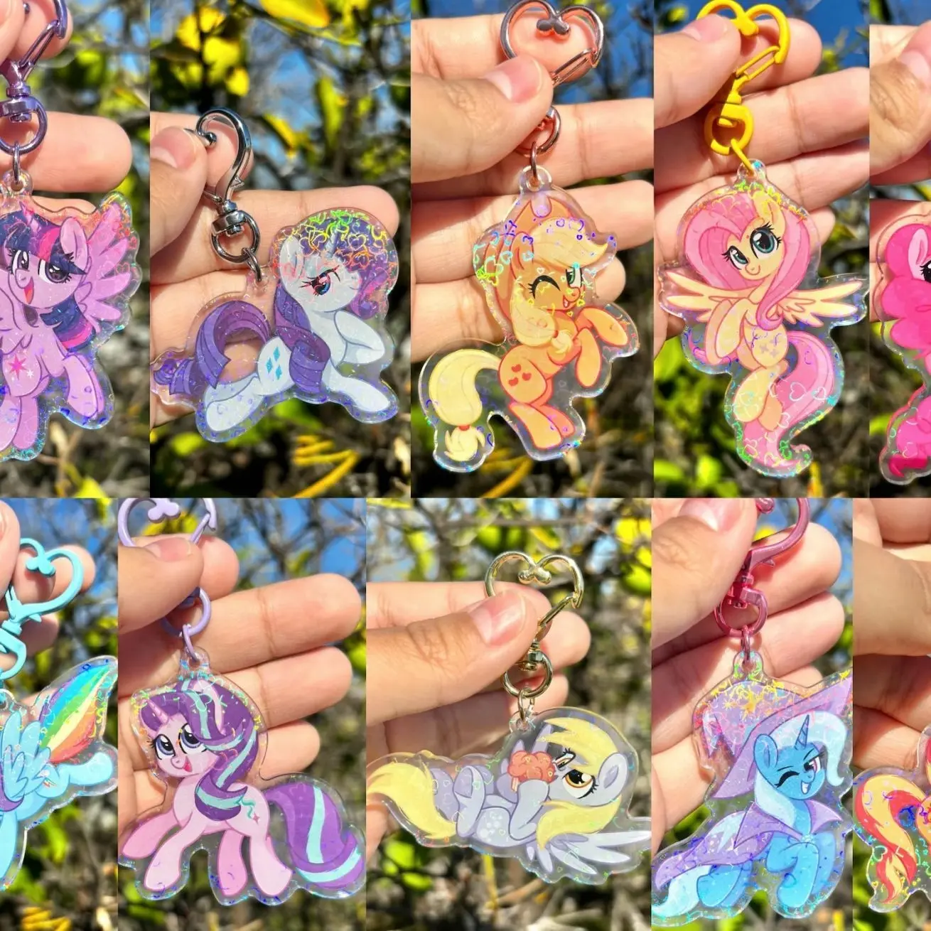 10 ops MLP My Little Pony Acrylic Keychains