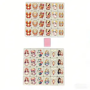 Beach Escape Game Mahjong Set, 49 Pieces, Outdoor Party Fun, Multiple Interesting Play Styles, Perfect for Gatherings