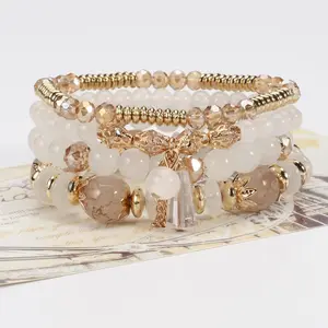 Bohemia Bracelets for Women Vintage Stackable Beads Bracelets Charm Stretch Beach Jewelry