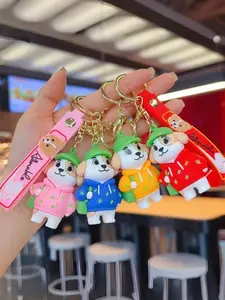 Cartoon Puppy Keychain, Car Key Holder, Backpack Charm, Cute Dog Pendant, Fun Accessory for Kids & Adults, Perfect Gift Idea