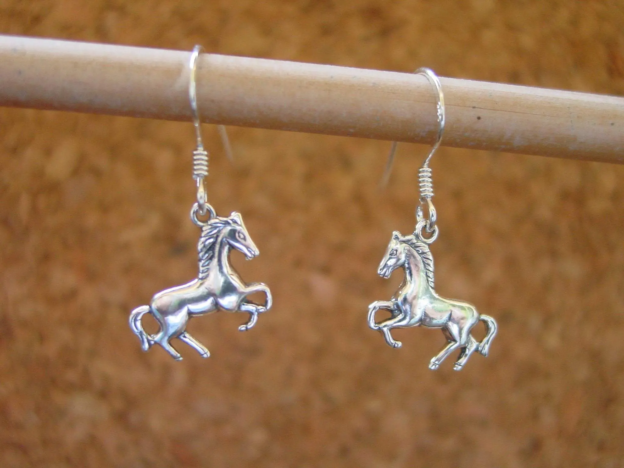 Small Galloping Horse Earrings Equestrian Jewelry #E212