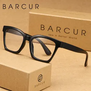 BARCUR lassic Men's Reading Glasses High Quality Eyewear with PC Frame and Lenses. Clear Vision, Eye Protection for Outdoor Activities, Lightweight, Comfortable, and Impact-Resistant Design. Ideal Gift Choice. Square Frame Eyeglasses