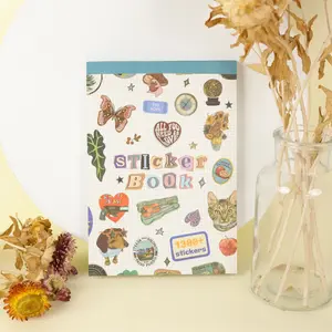 Vision Sticker Book, Creative Planner Tool, 1300+ Pcs Stickers, Inspirational Quotes, Illustrations, Track Personal Goals