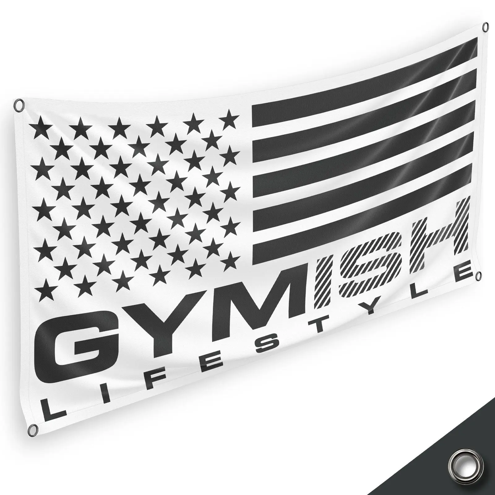 Gym Banner, 5x3 ft Workout Banner for Home Gym, Motivational Banner Poster Gift