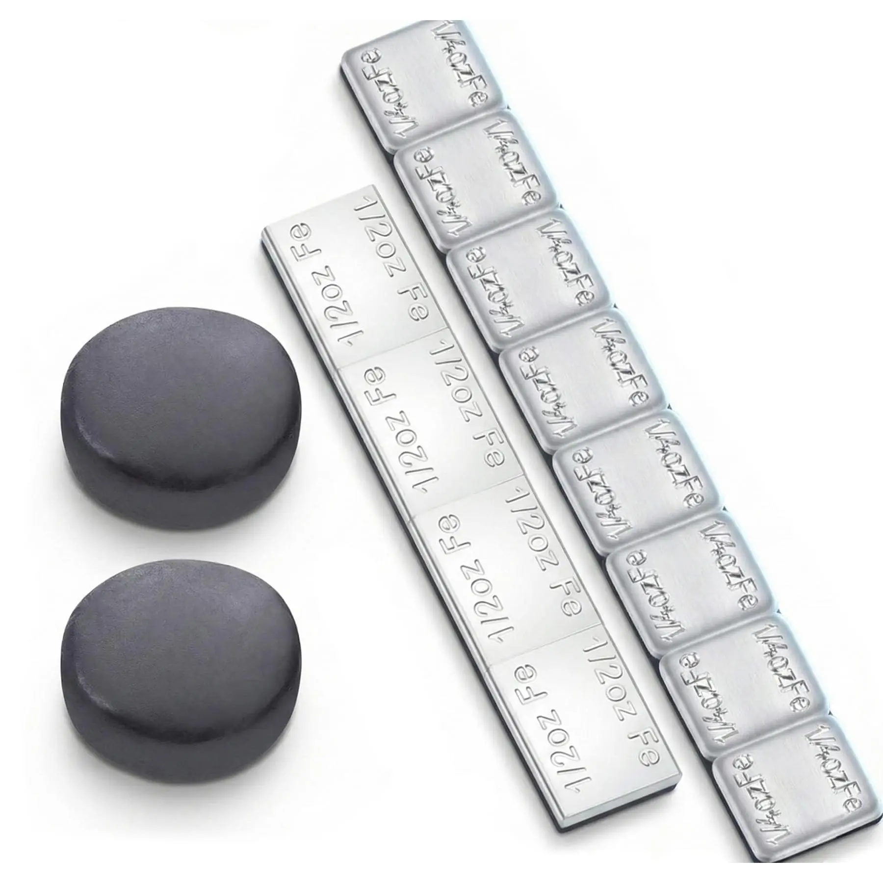 PineDashpro Pinewood Car Weights Kit -5OZ Total - 1oz Tungsten Putty & 4OZ 12 pcs 2 Sizes Iron Pinewood Weights - Derby Car Weights Pine Derby Car Kit Wheels Axles Improve Speed, No Drilling