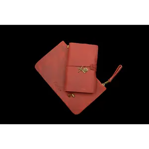 Traveler's Leather Set - Cardinal Red