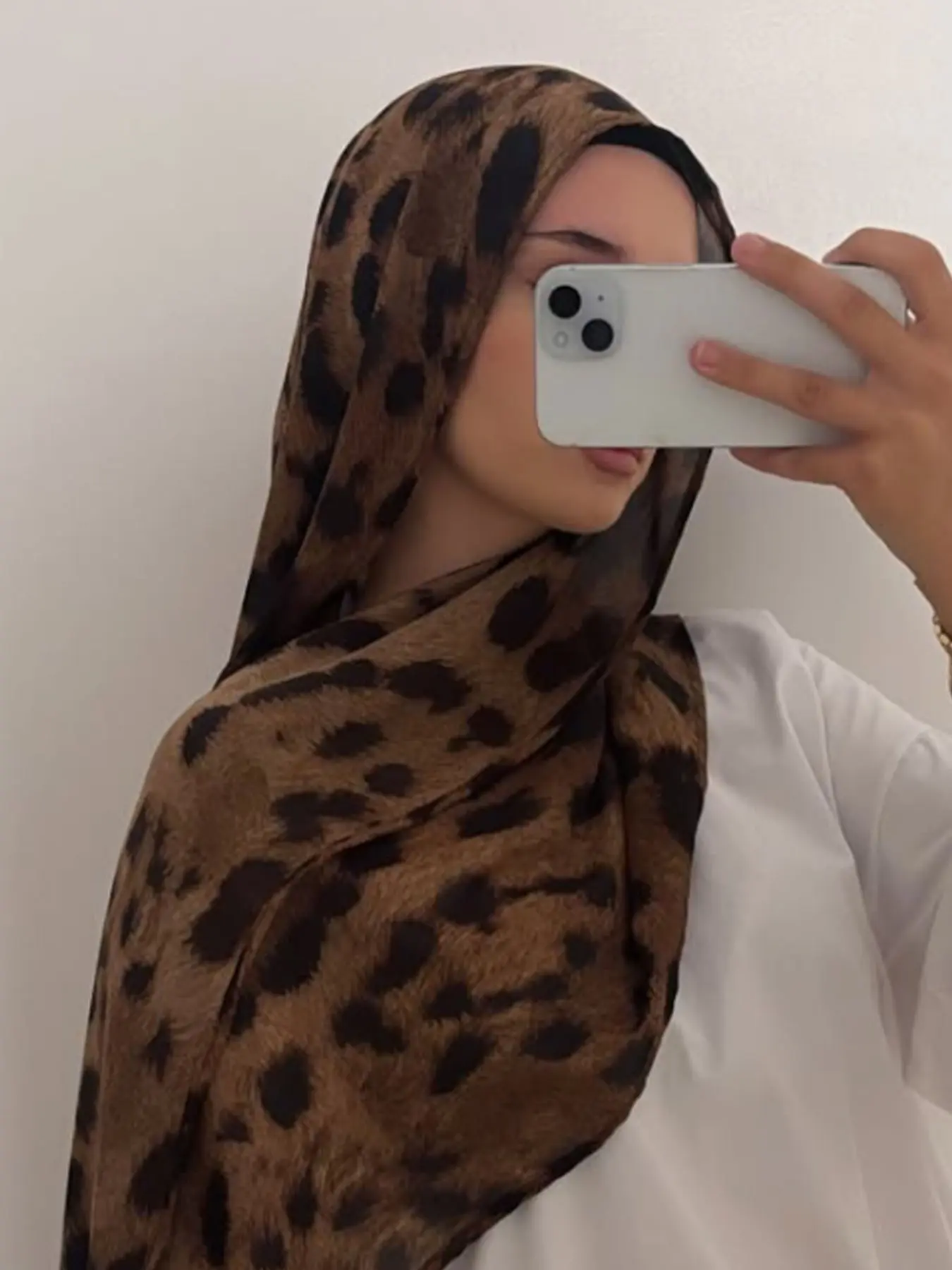 Women's Classic Chic Leopard Print Hijab Scarf, Head Scarf, Soft Fabric Comfortable Wear, Modesty, Ramadan Fashion Jersey Hijabs for Muslim for Various Occasions, Turban Hijab