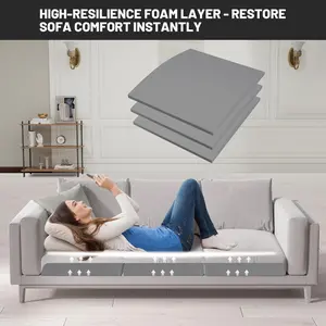High Resilience High Density Sofa Support Cushion, Soft Padded Cushion, Arc-Shaped Sofa Repair Sponge, Durable Couch Padding Board, Ideal for Furniture Restoration