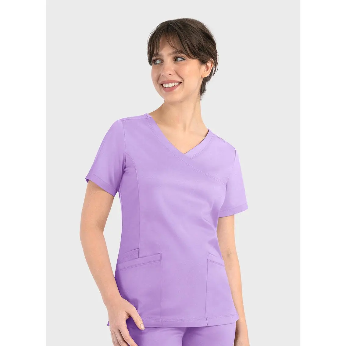 Maevn Matrix 3701 Women's Curved Mock Wrap Top
