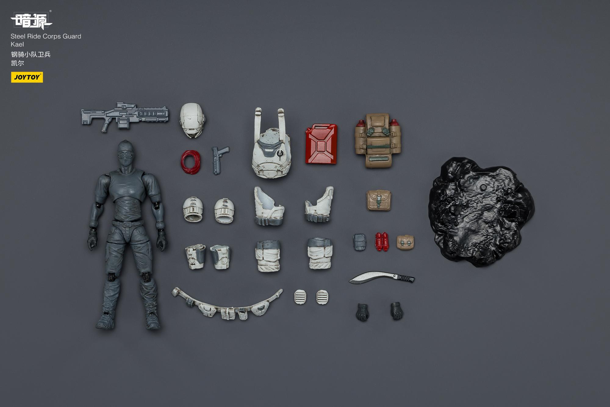 JOYTOY Dark Source 1/25 Action Figures Steel Ride Corps Guard Kael  Steel Ride Corps Engineer  Chris Steel Ride Corps Assaulter Albedo