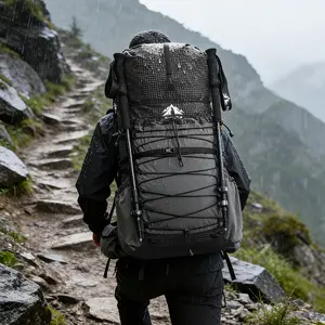 Night Cat 50L-70L Adjustable Capacity Hiking Backpack for Men Women, Lightweight Internal-Frame Roll Top Design, Ergonomic & Breathable for Camping with Rain Cover
