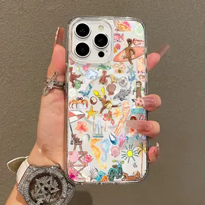 Trendy Magnetic Case for iPhone11/12/13/14/15/16/promax, Beach summer fun illustration Ultra Slim, MagSafe Support, Shockproof | Playful & Fun Style