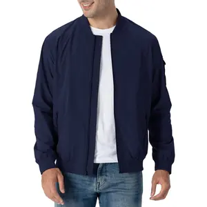 Men's Lightweight Bomber Jacket Causal Fashion Stylish Windbreaker Light Jacket