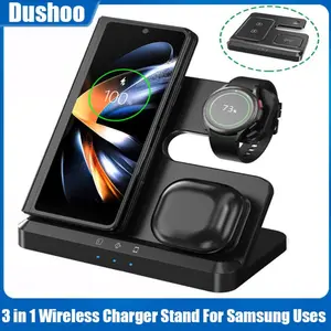 3 in 1 Wireless Charger Stand Fast Charging Dock Station For Samsung S25 S24 S23 S22 Note Galaxy Watch 7/6/5/4 Active 2/1 Buds