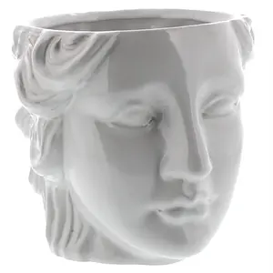Juno Ceramic  Cachepot in White